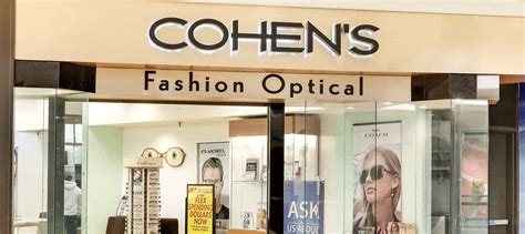 Cohen's optical - 460 Woodbridge Center DrWoodbridge, NJ 07095 GET DIRECTIONS Phone: (732) 636-2112 Email: cfo174@cohensfashionoptical.com Email Us. Store HoursMon - Sat 11:00 am - 7:00 pmSun 12:00 pm - 6:00 pm. SCHEDULE EYE EXAM. *Select frames with clear plastic, single vision lenses +/-4sph., 2cyl. See store for details.